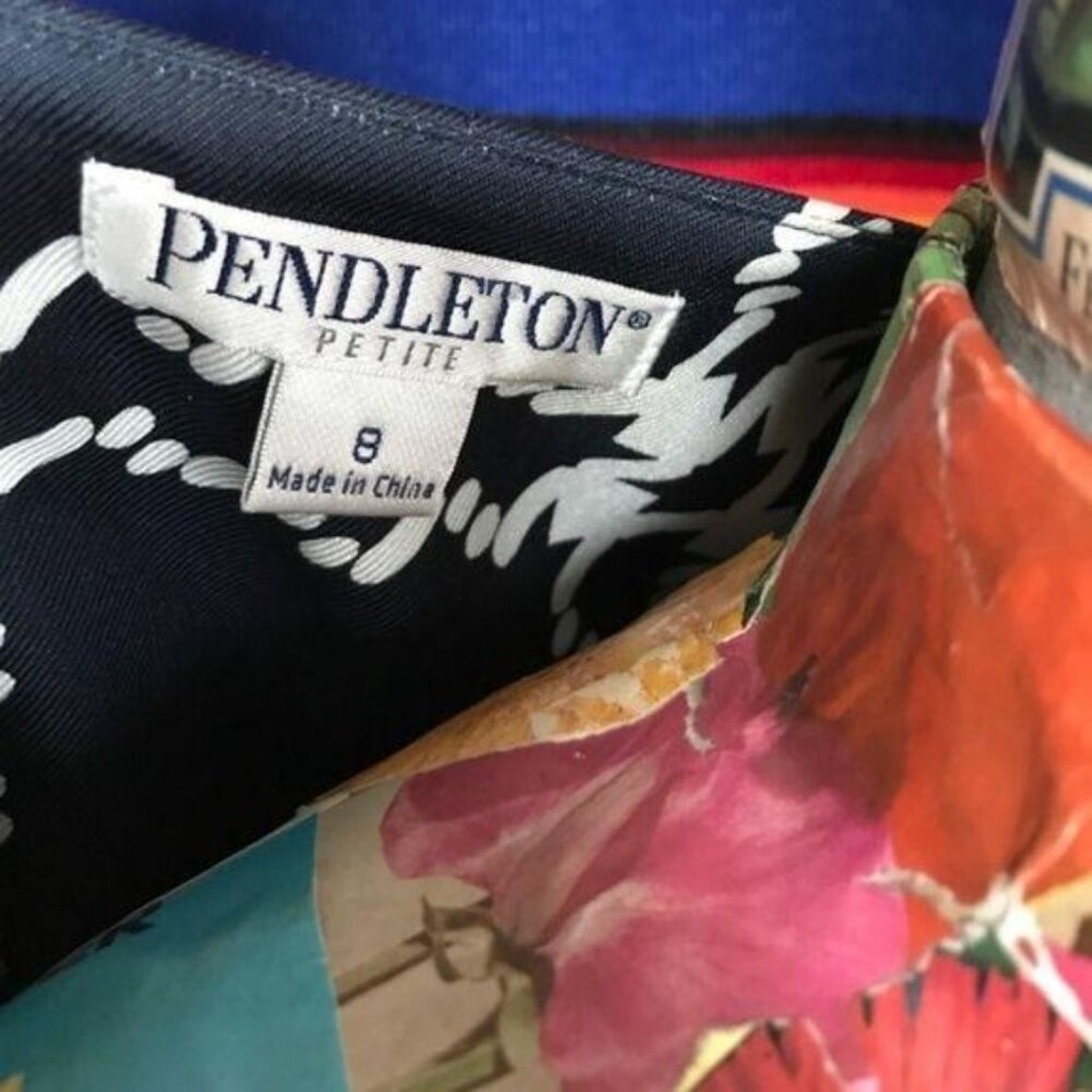 Pendleton Silk Patterned Weave Blazer Ricrac - image 6